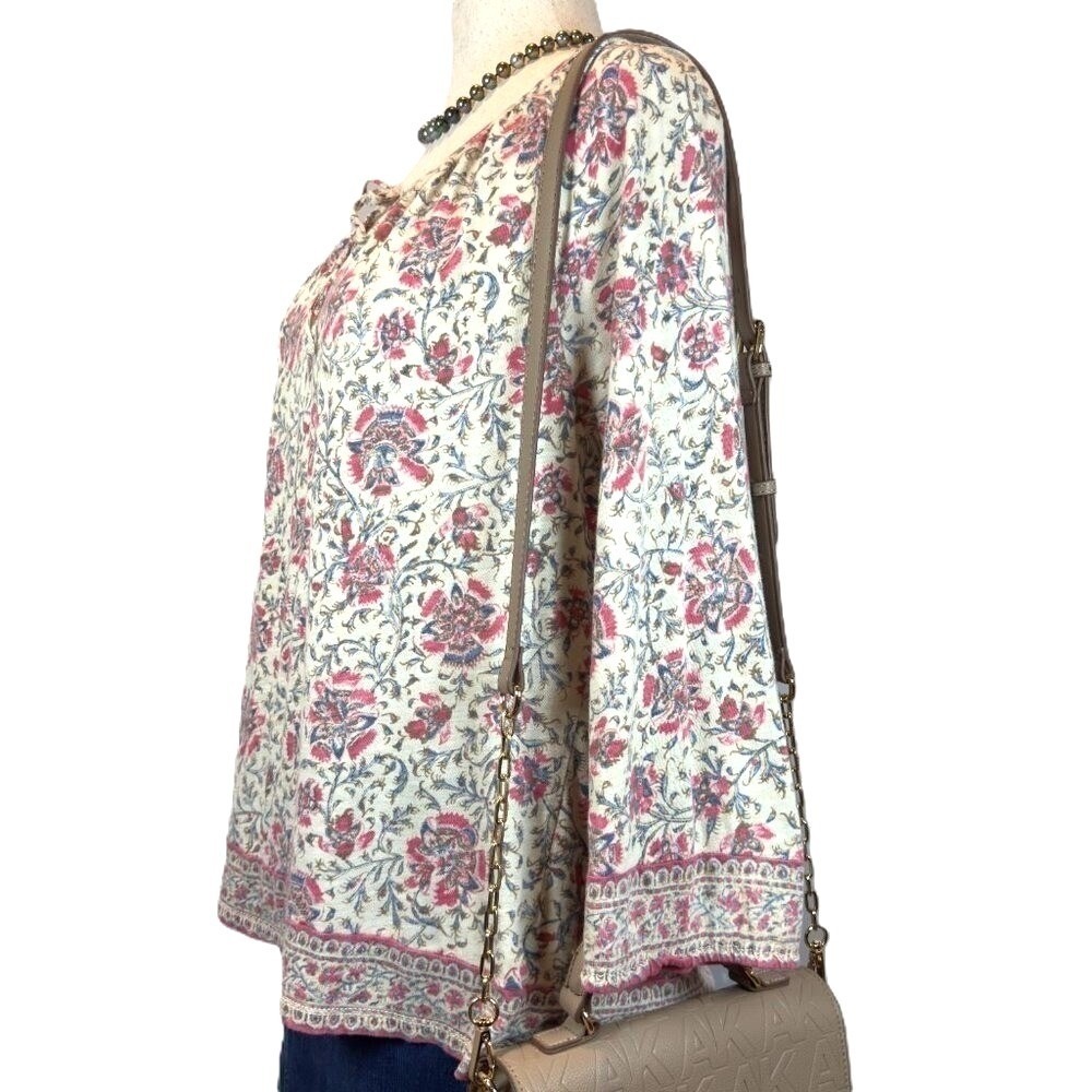Lauren Ralph Lauren Embroidered Peasant Blouse Women's XL Boho Romantic Top - Picture 3 of 8
